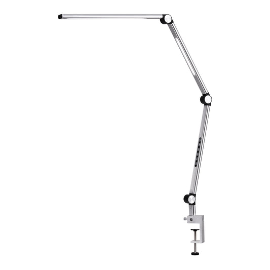 Yoga lamp mounted on its tall floor stand