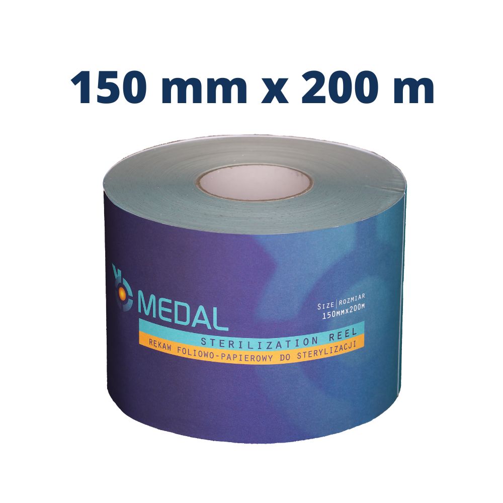 AUTOCLAVE STERILIZATION REEL Medical Pouch on Continuous Roll Three 3 indicators (STEAM, EO, FORM)