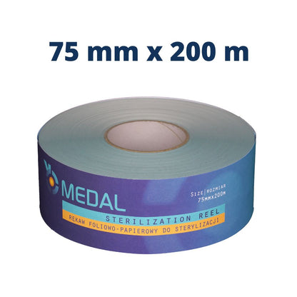 AUTOCLAVE STERILIZATION REEL Medical Pouch on Continuous Roll Three 3 indicators (STEAM, EO, FORM)
